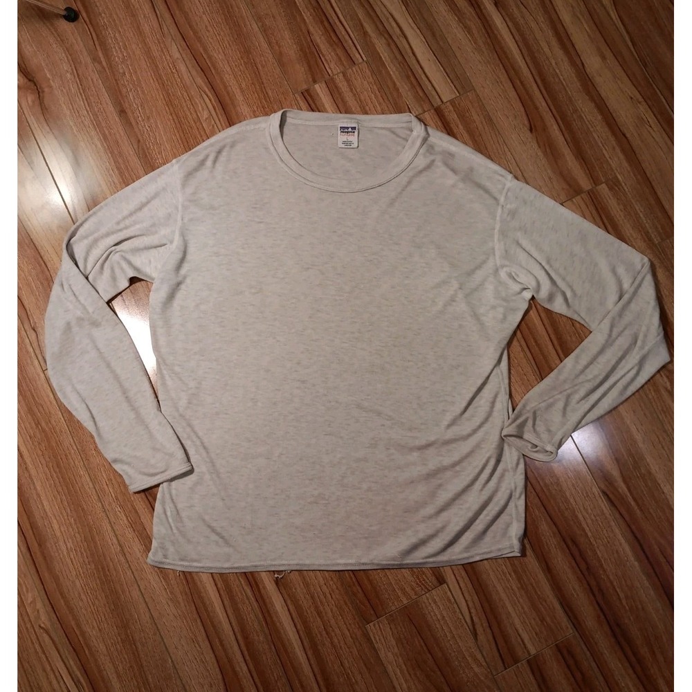 Vintage Patagonia Capilene Sz Large Gray Unisex Baselayer Shirt MADE IN USA VTG‎